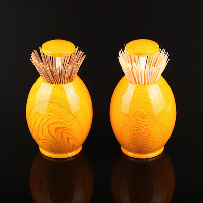 Contemporary Wood Grain Printing Plastic Toothpick Holder For Home