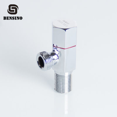 Hexagonal Water Stop 15mm Chrome Plated Angle Valve