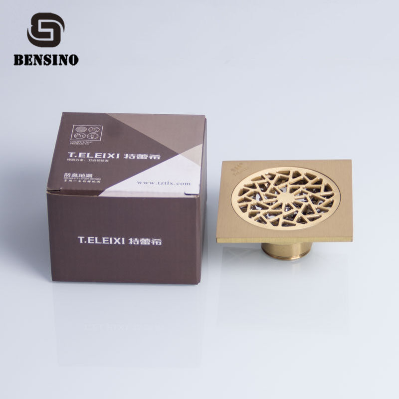 Rectangle Brass 360g 100mm Floor Drain Mesh Strainer