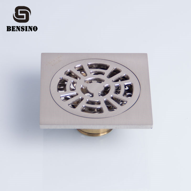 Nickel Drawing Brass Washroom 100CM Floor Drain Strainer