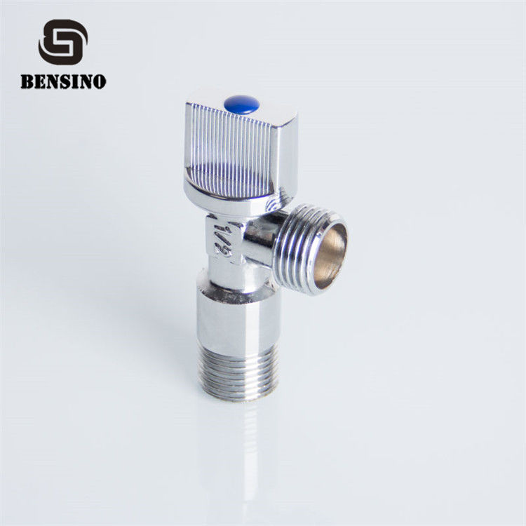 Chrome Plated Plastic Handle 1/2" Brass Angle Valve