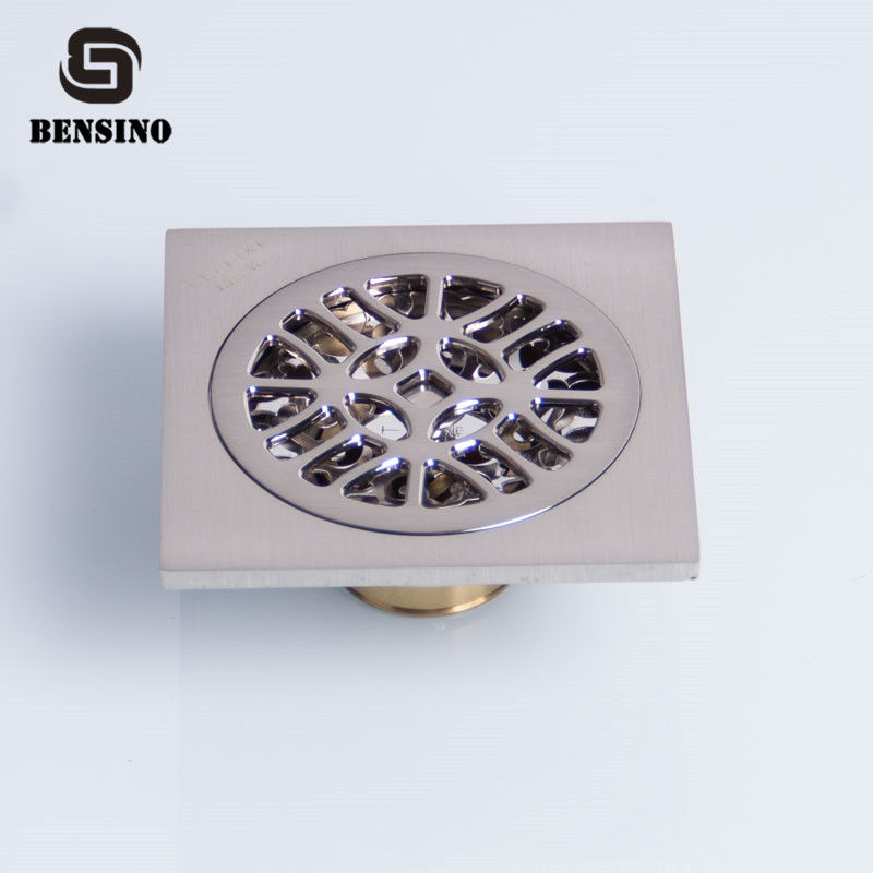 4.9mm Square Clog Proof Brass 10x10cm Kitchen Floor Waste